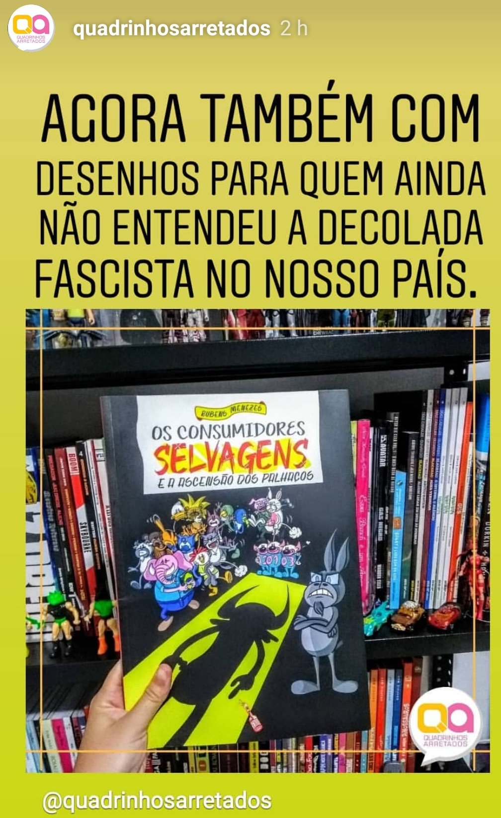 Menção à HQ por Quadrinhos Arretados